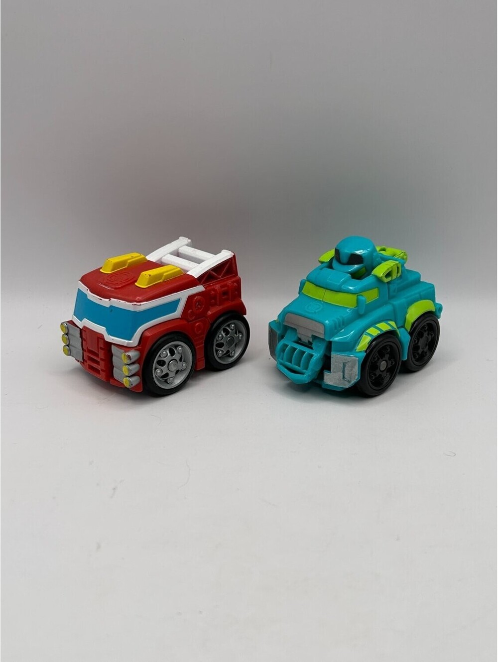Playskool Transformers Rescue Bots Flip Racers Heatwave Hoist Lot of 2